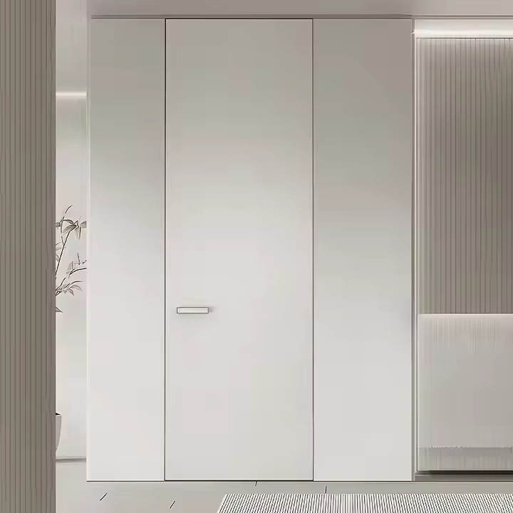 High-End Luxury Secret Room Wooden Internal Frameless Invisible Flush Hinged Hidden Door