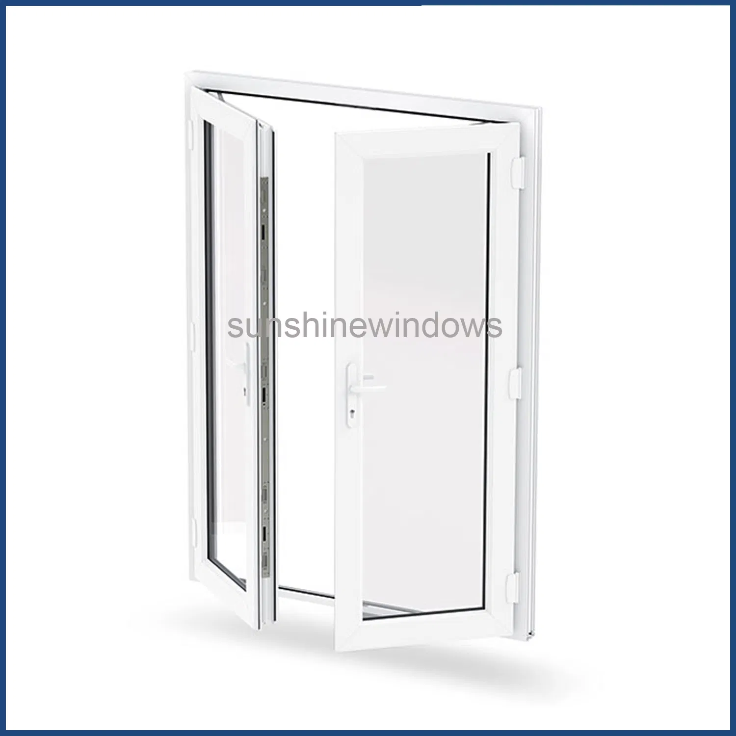 Plastic UPVC Casement Door for Residential Building