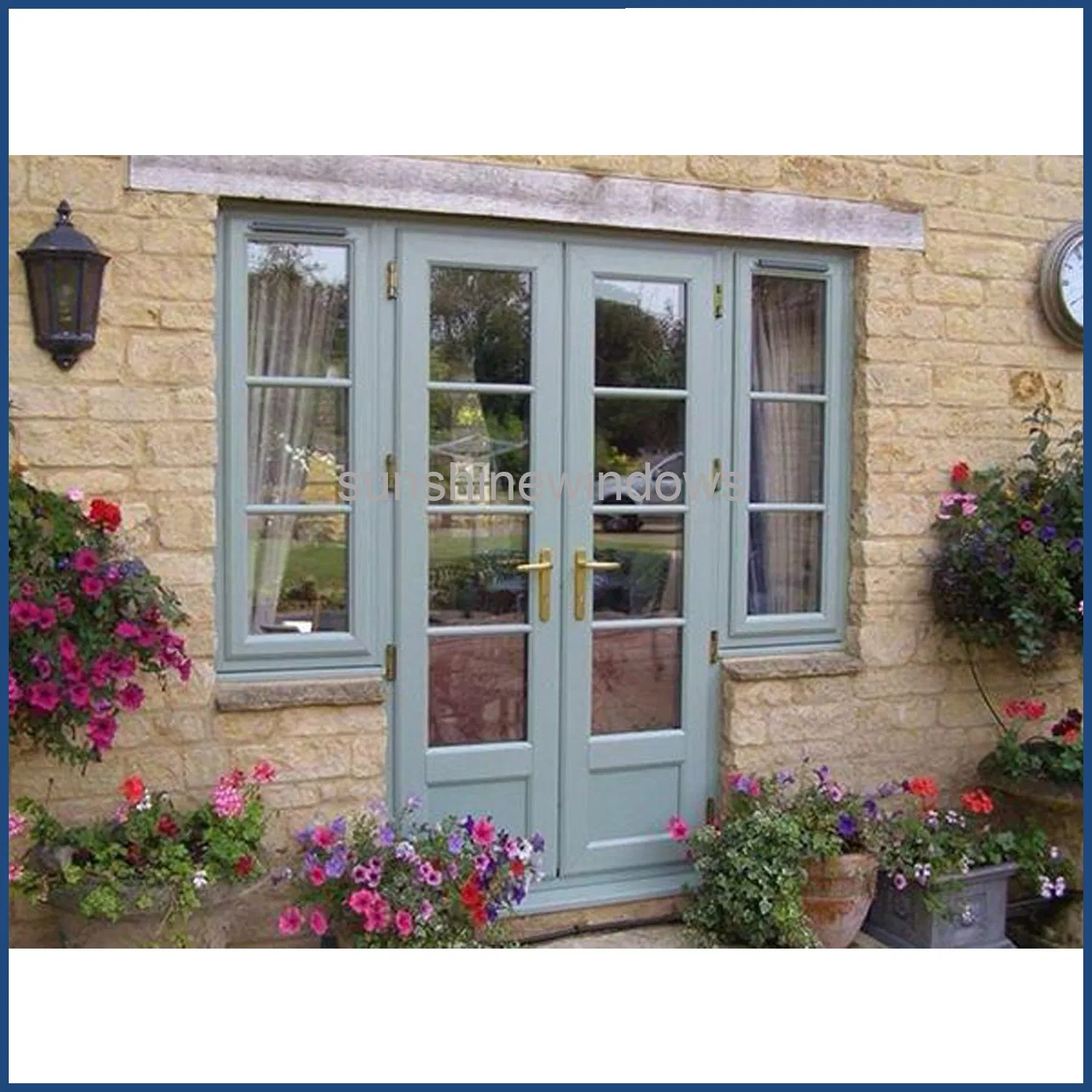 Plastic UPVC Casement Door for Residential Building