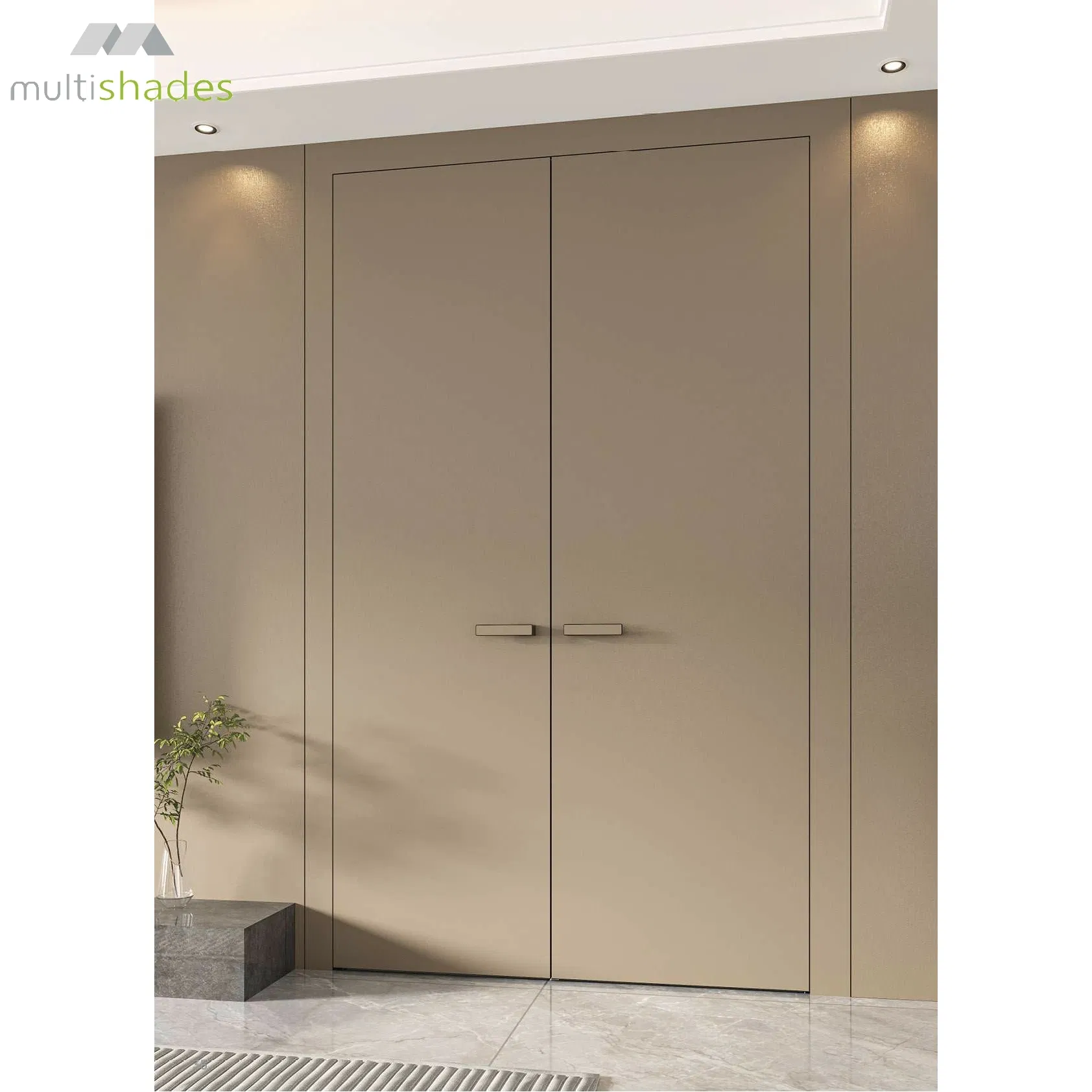 Multishades High Quality Frameless Invisible Interior Door Concise Design Customized Hidden Door for Secret Room