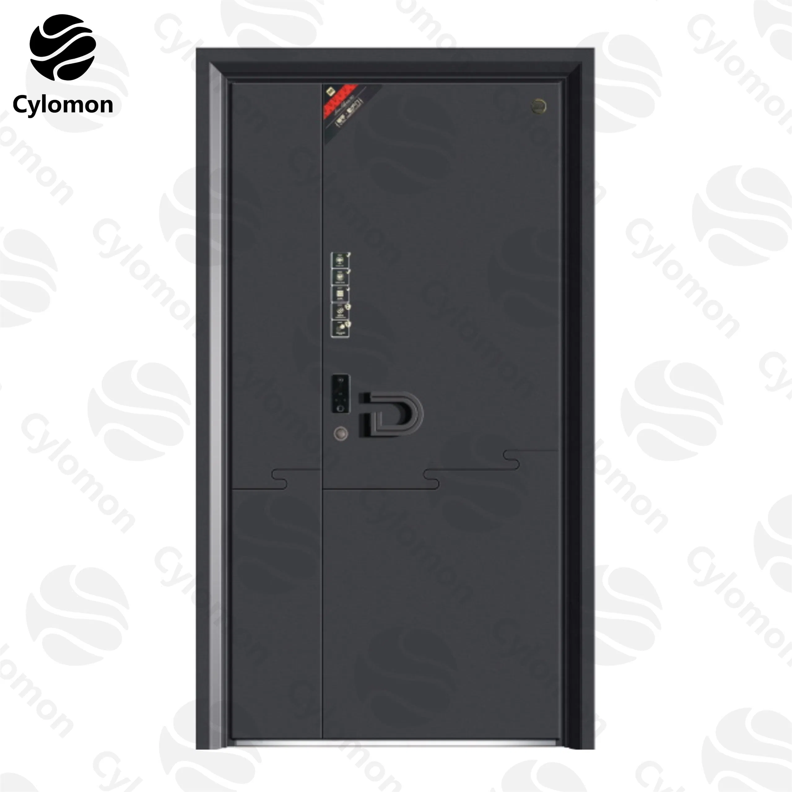 Steel Exterior Metal Front Fire Rated Door Stainless Interior Security Front Entrance Double Single Guangdong for African Market Exaggerated Copper Look Secure