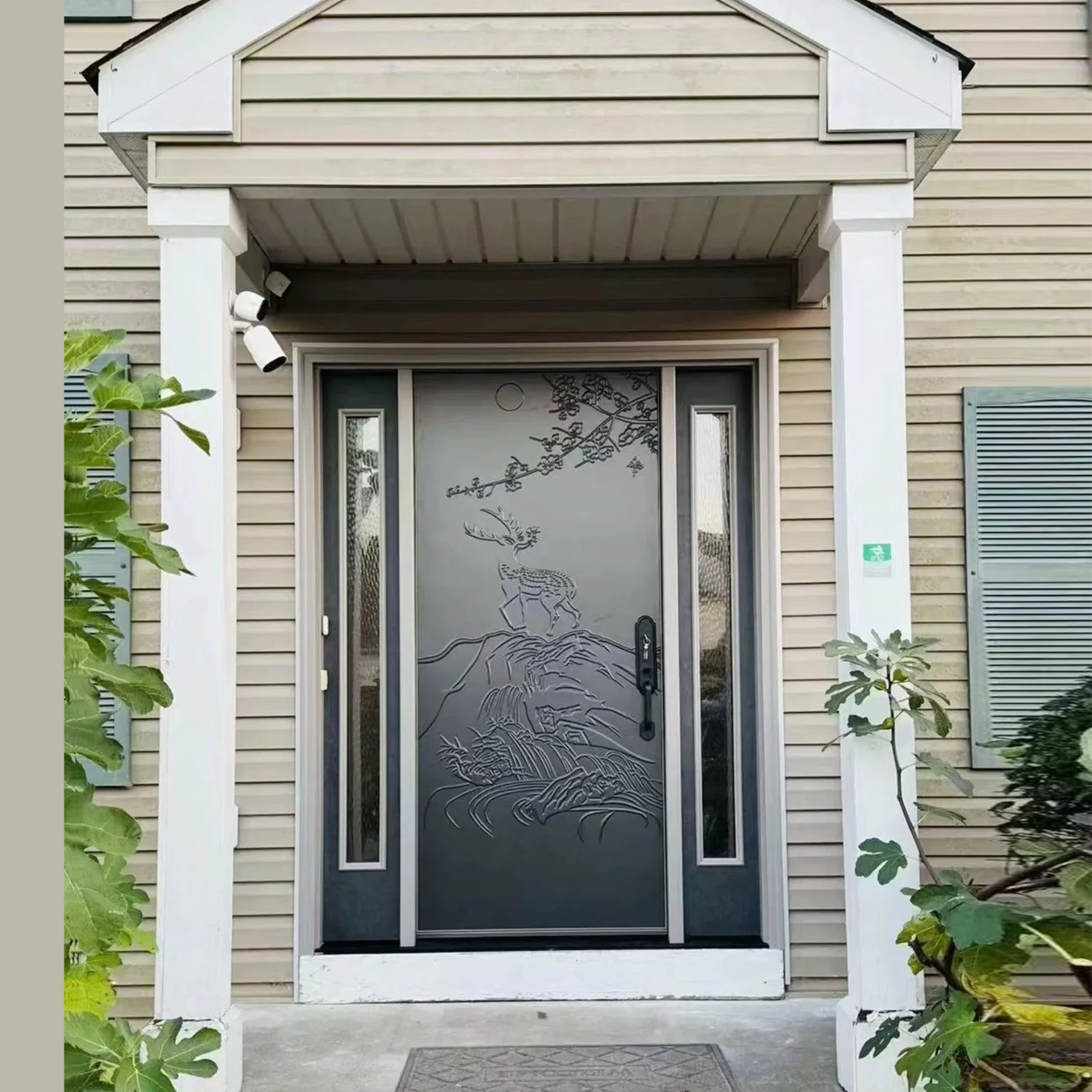 Puerta de seguridad exterior personalizada Seleccionar puertas de metal decorativas Puerta de seguridad exterior para casa