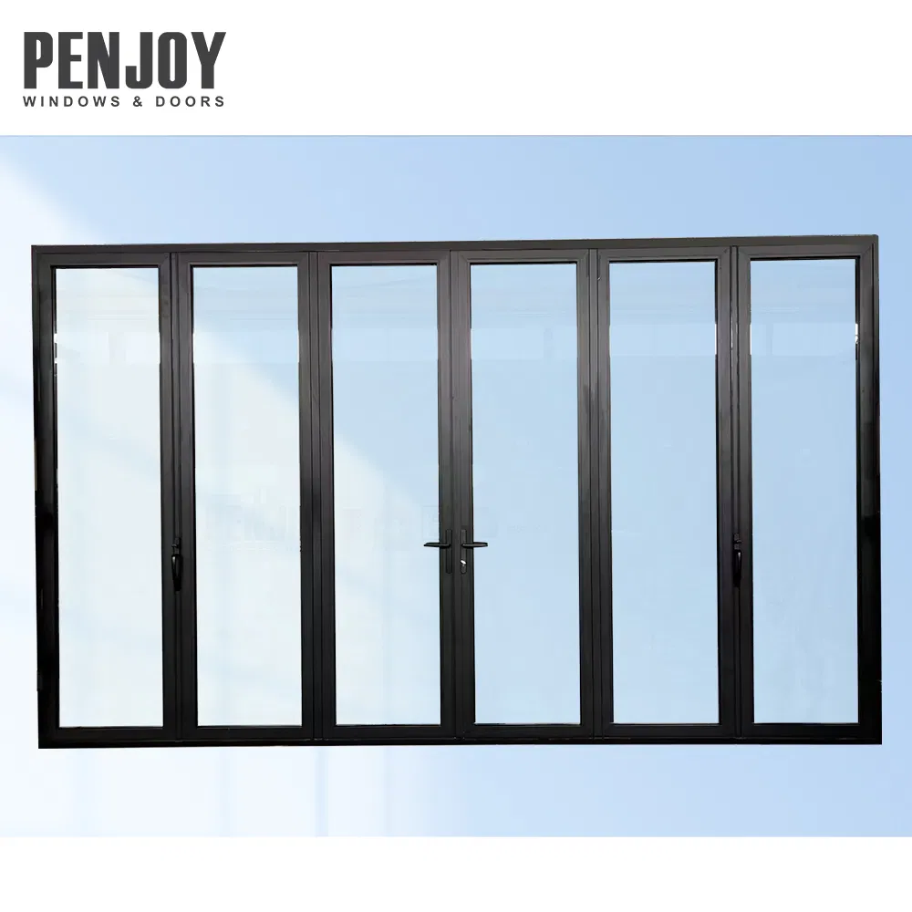 Hot Sale Bifold Door Exterior Aluminum Patio Door Double Glazed Glass Folding Sliding Doors