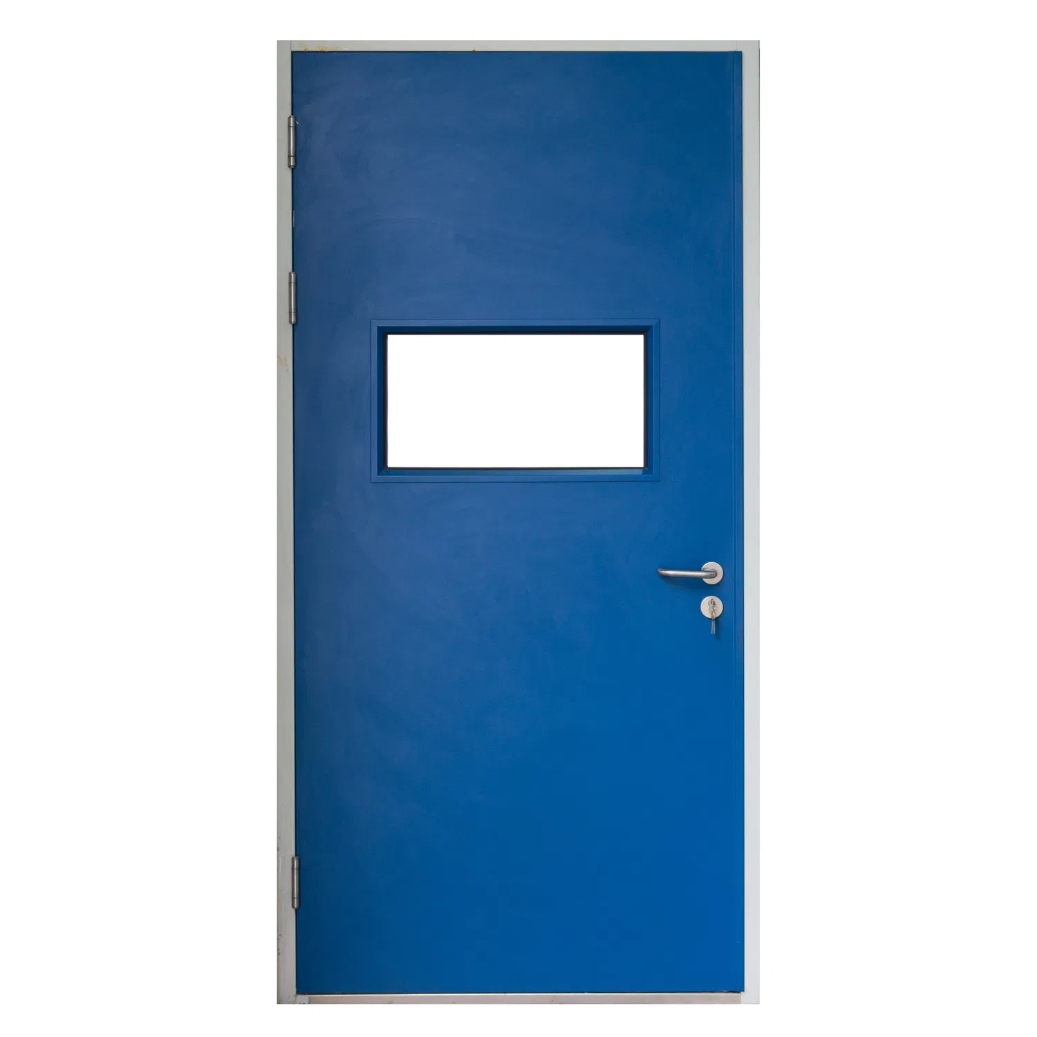 Puerta de entrada de hierro forjado a prueba de fuego, metal, frontal, principal, oscilante, plana, para la prevención de incendios y la seguridad interior con 1.0 horas