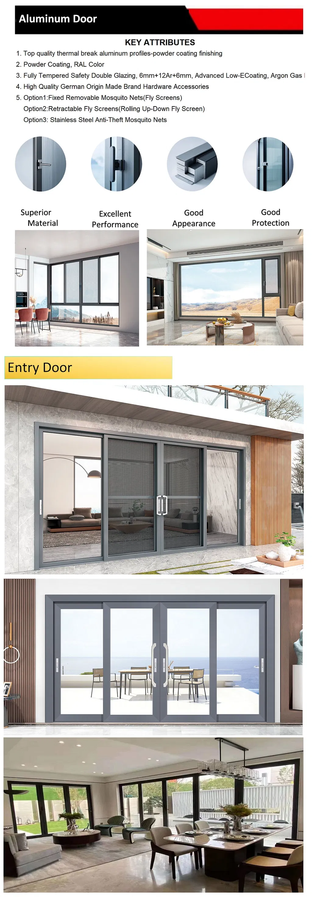 Aluminum Glass Sliding Door