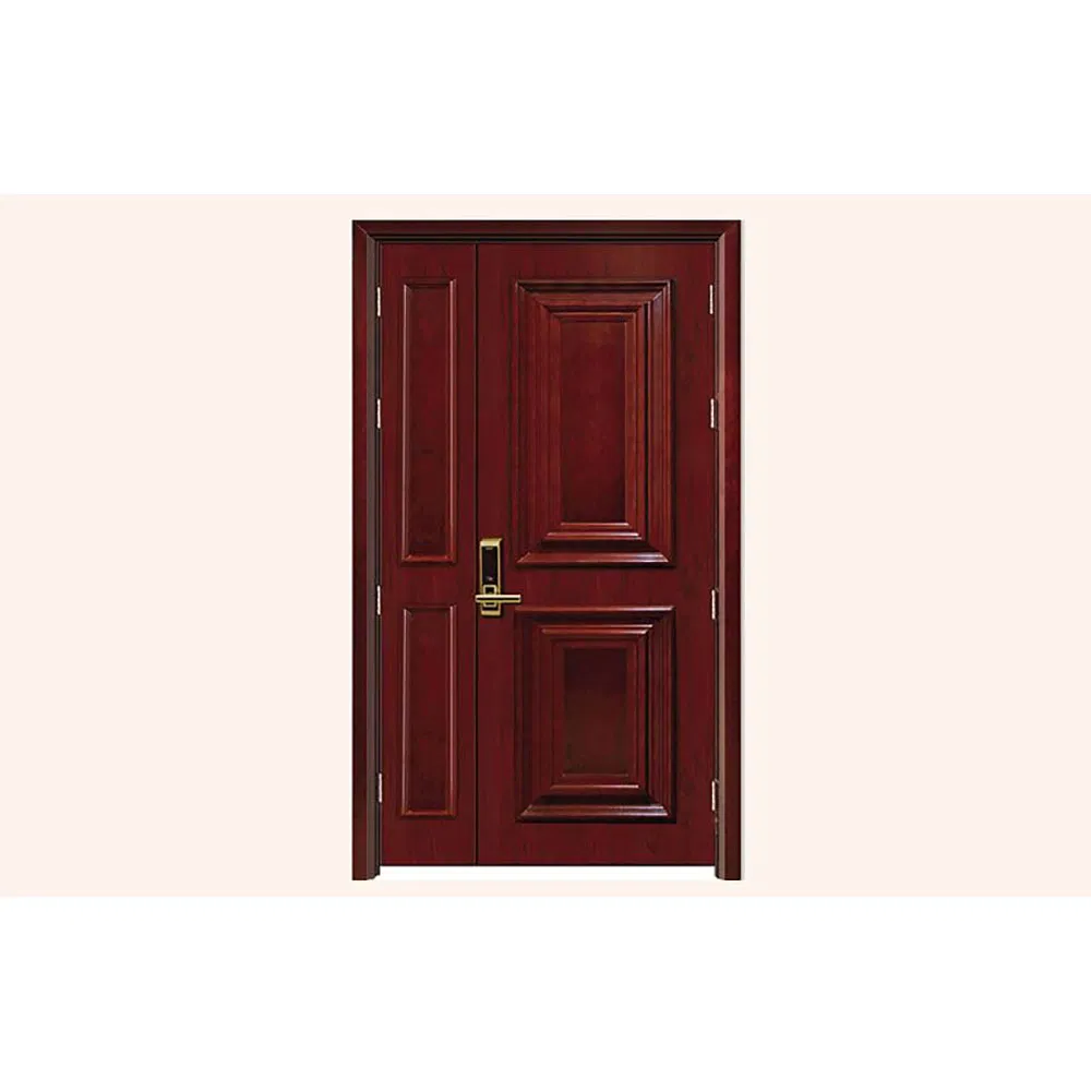 China Manufacturer Security Fire Wood Fireproof Fire Resistant Fire Rated Exterior Interior Anti-Fire Single Double Steel Wooden Door
