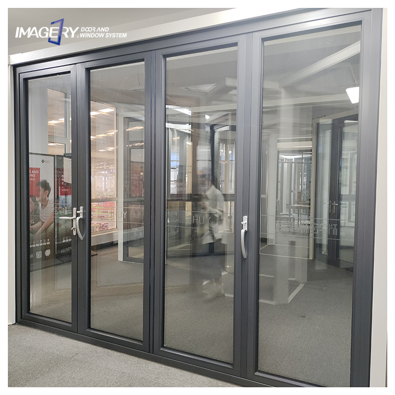 Thermal Insulated Double Glass Philippines Aluminum Patio Exterior Bifold Folding Door