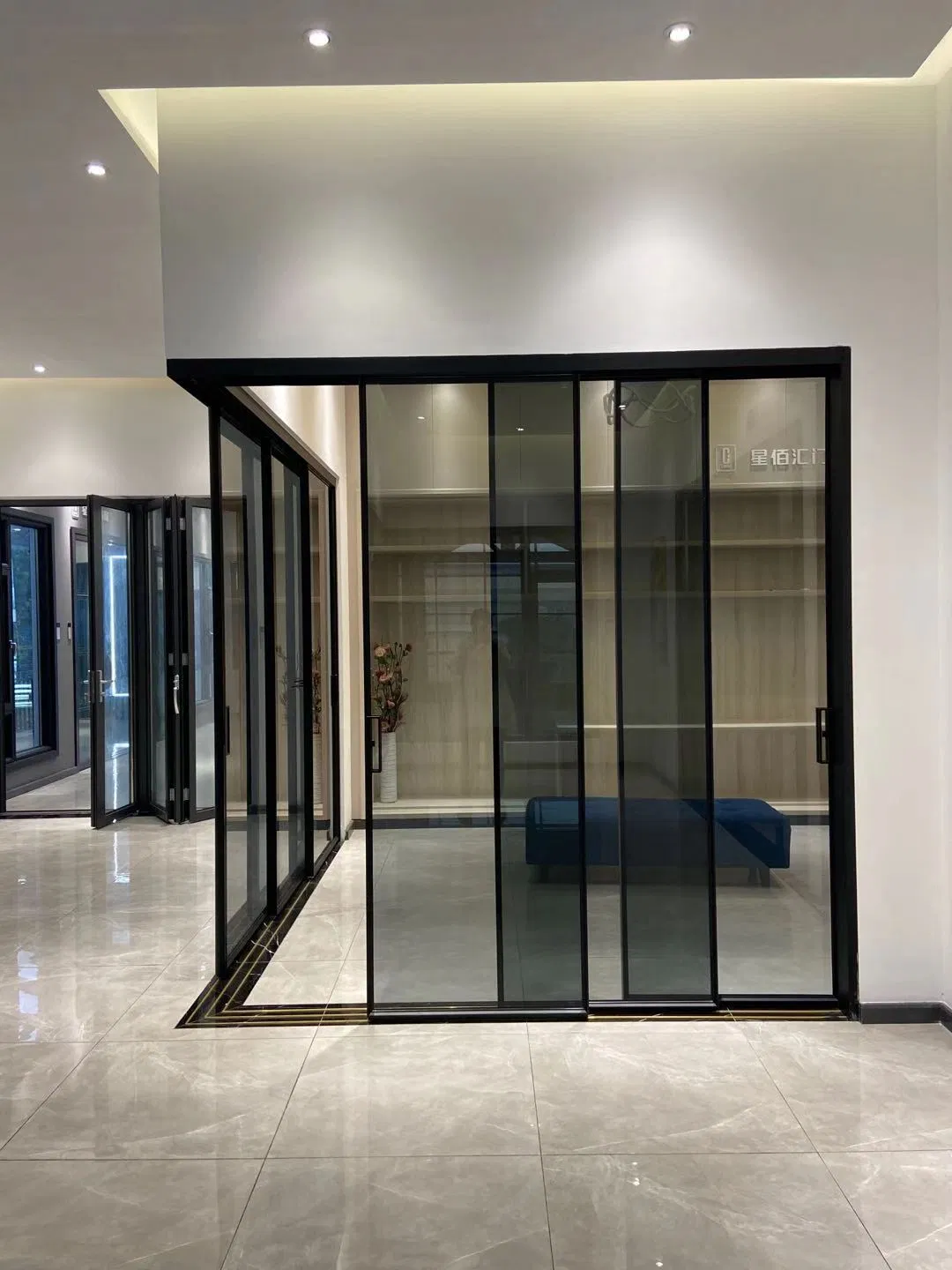 Water Proof Patio Sliding Door House Sliding Aluminum Door Sliding Doors Partition Doors Aluminum Alloy Slim Frame Modern Hotel Curma Building Material Doors