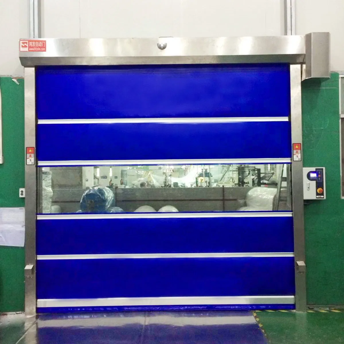 Puerta de garaje enrollable de alta velocidad de aluminio de seguridad (HF-K52)