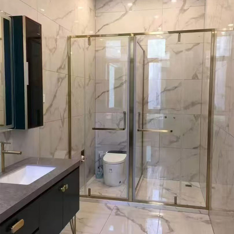 Smooth Running Enclosed Hotel Sliding Glass Bathroom Enclosure Shower Door