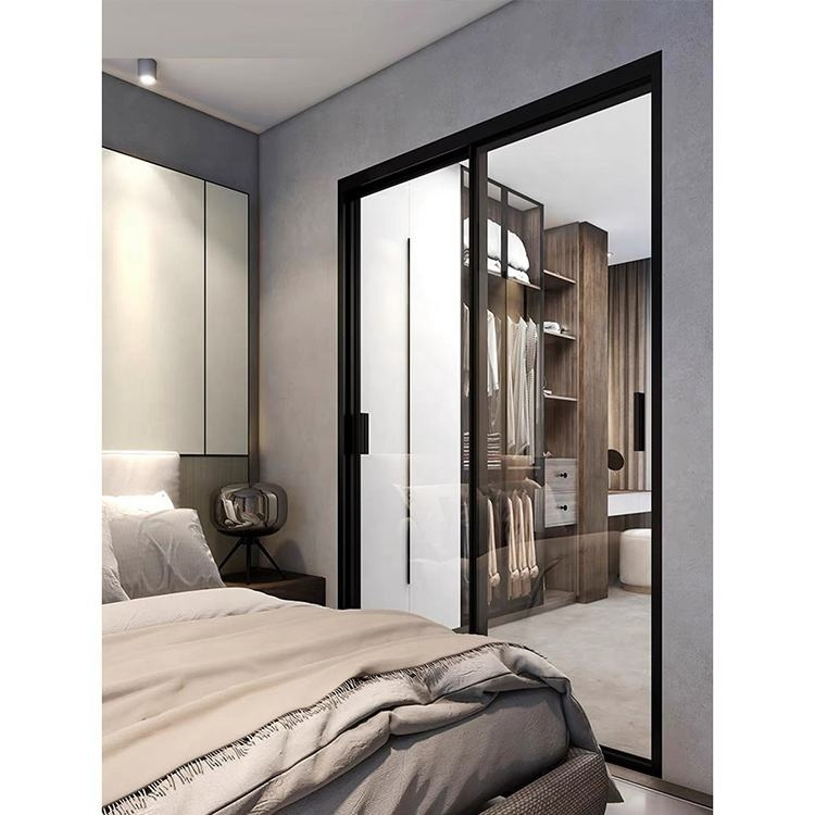 Commercial Modern Shop Storefront Casement Glass Doors Aluminum Front Entry Doors Fiberglass Exterior Large Shop Glass Door