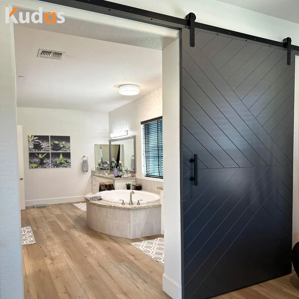 Kudas Villa Interior Sliding Mirror Black Door Design Sliding Barn Door Hardware