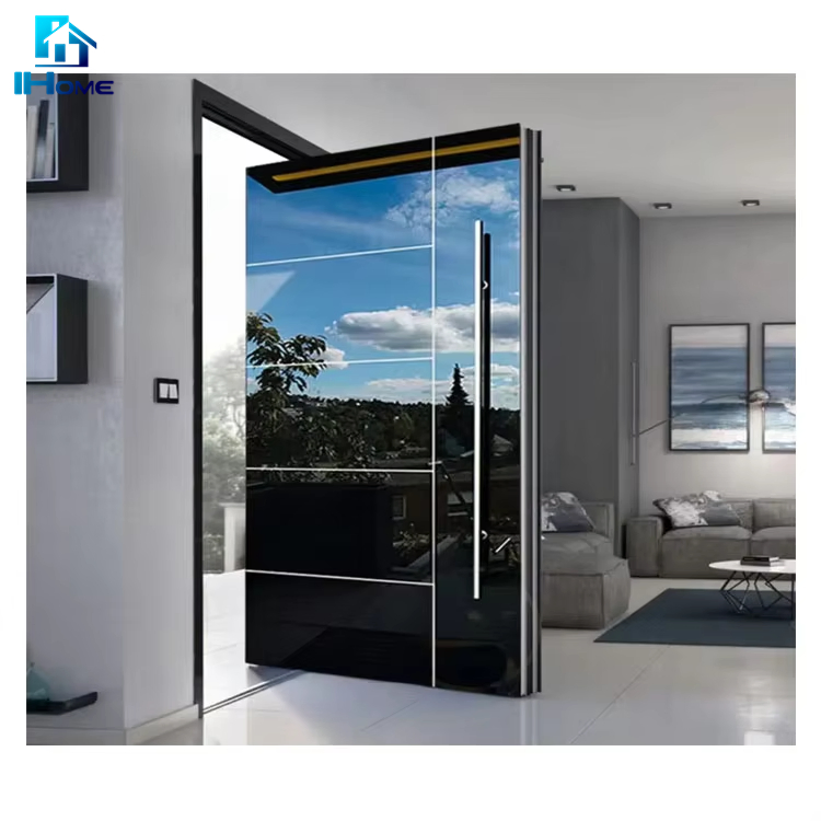 Luxury Design Front Entry Fiber Glass Doors Aluminum Insulated Front Entry Pivot Doors Exterior Door for Villa