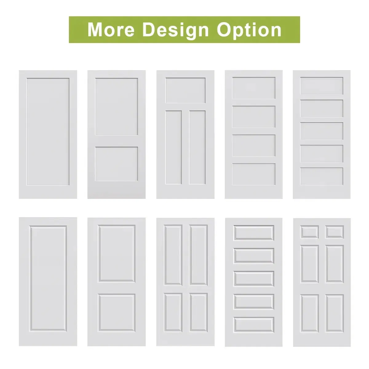 White Primer MDF Flush Solid Core Acoustic Soundproof Door for Hotels, House, Villa