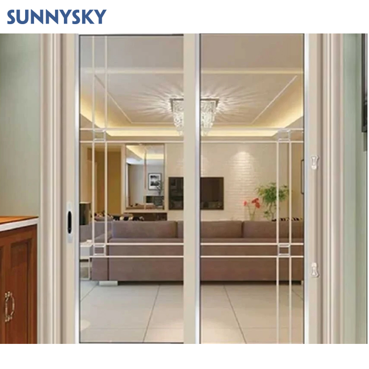 Sunnysky Factory Wholesale Price Australian Standard Aluminum Alloy Sliding French Doors with Double Glass