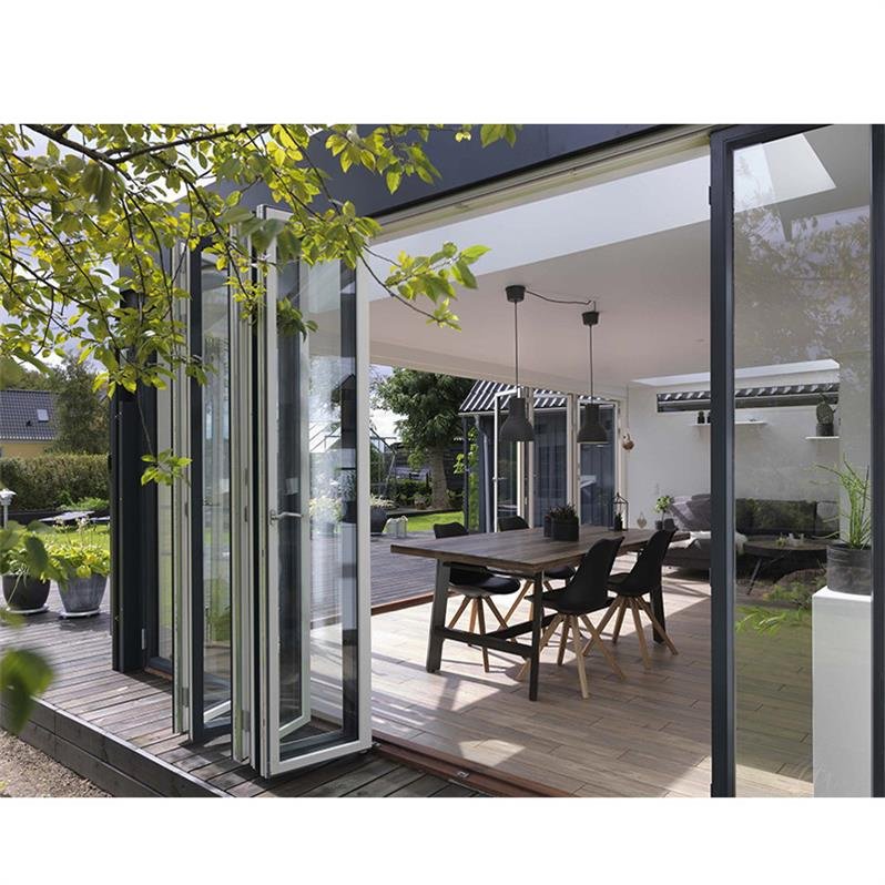 French Interior Folding European Aluminium Exterior Glass Folding Doors Price