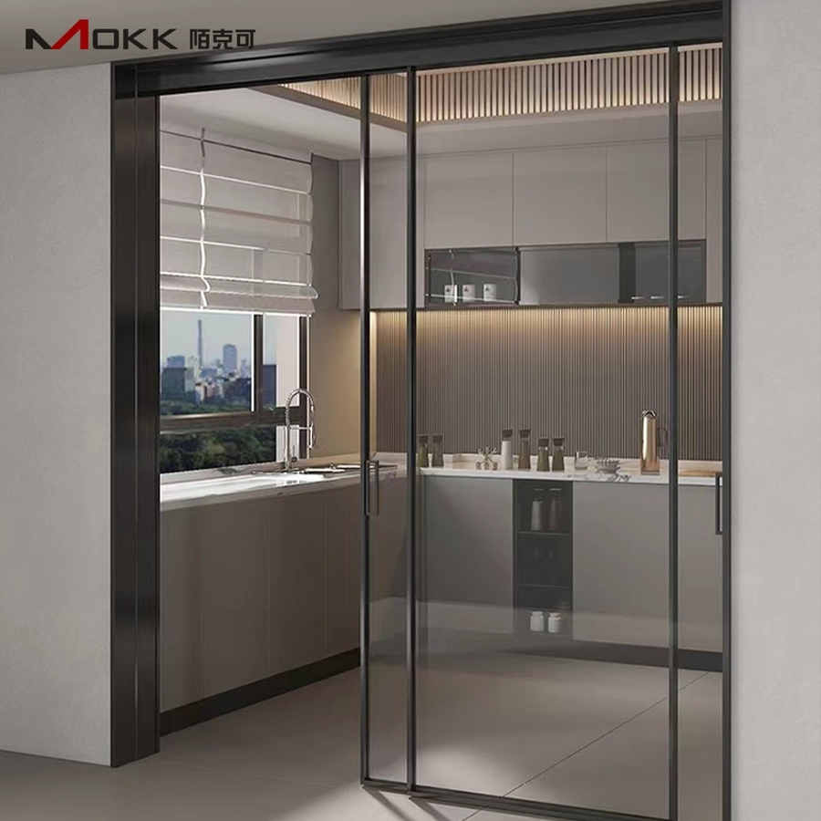 High-Quality Aluminum Alloy Sliding Rail Glass; Sliding Door; Interior Door Glass Doors and Sliding Doors Suitable for Hotels, Villas, and Apartments