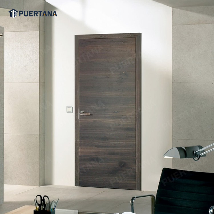 Frameless Wood Interior MDF HDF Flush Hidden Secret Door Invisible Design with Hidden Hinge