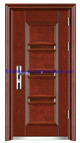 Puerta de seguridad de acero deslizante frontal más barata y antirobo