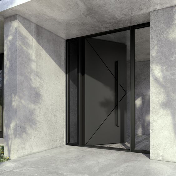 Puertas de entrada de arte personalizadas chinas de metal, puerta metálica de acero inoxidable, puerta de aluminio blindada moderna, puerta pivotante de seguridad principal para decoración