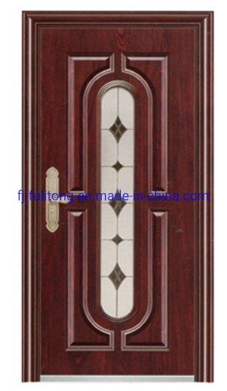 Puerta de seguridad de acero deslizante frontal más barata y antirobo