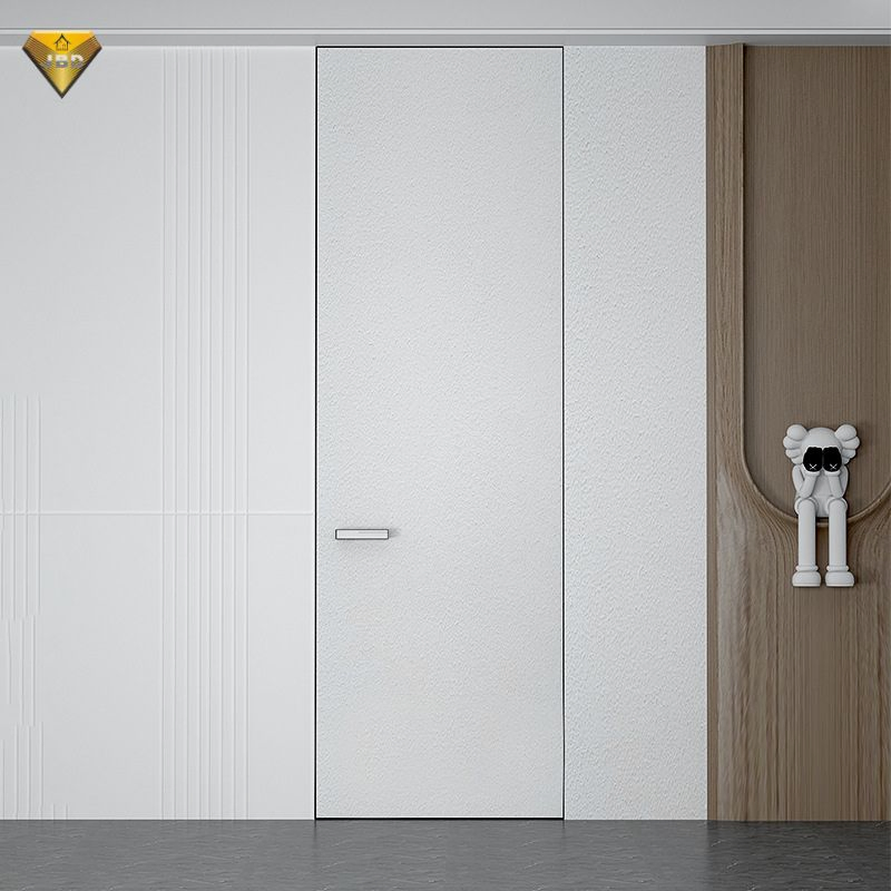 USA Minimalist Style Interior Frameless Wooden Door for Villa Internal Hidden Room Secret Doors Flush Frameless Invisible Door