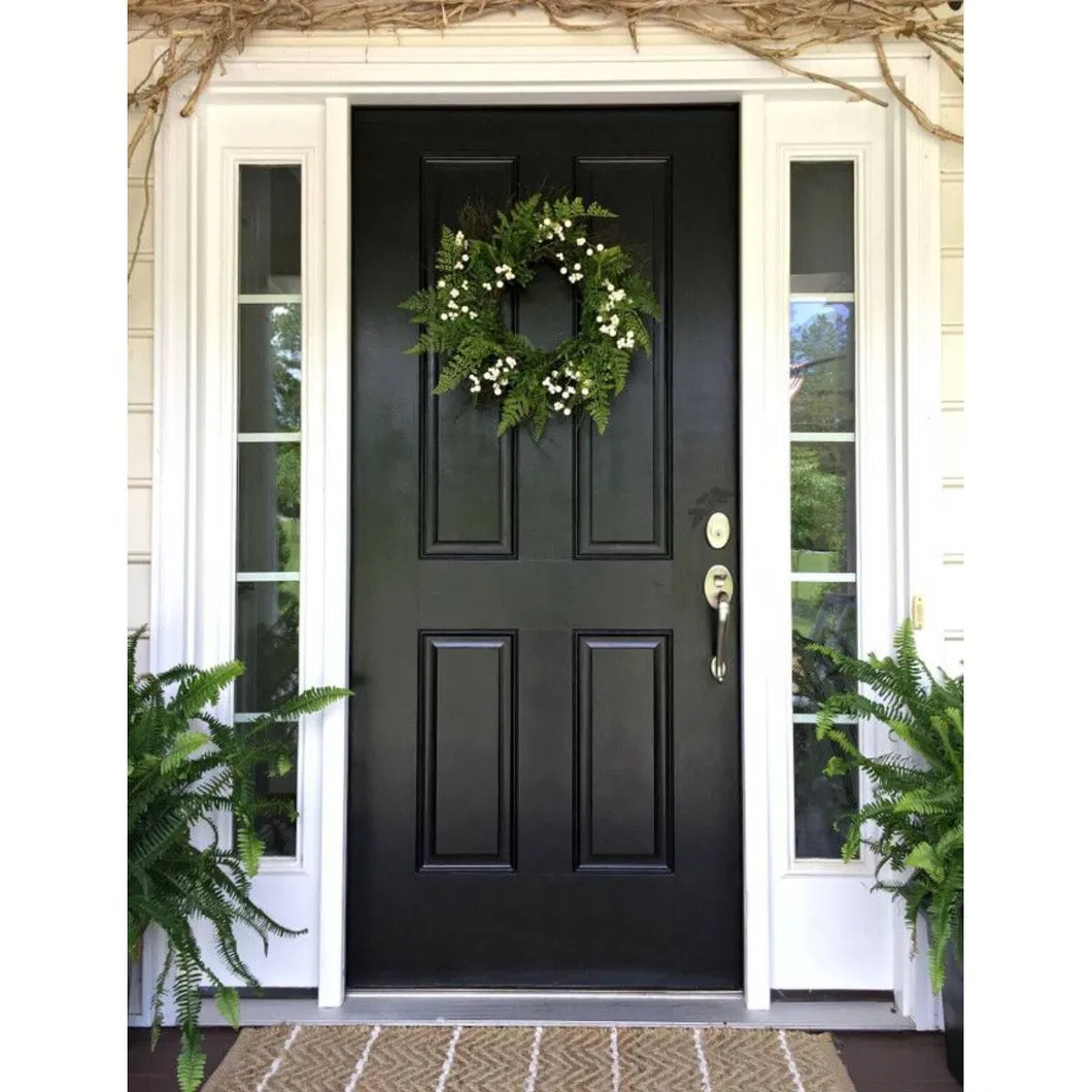 6 Panels White Fiberglass Moulded Design Doors