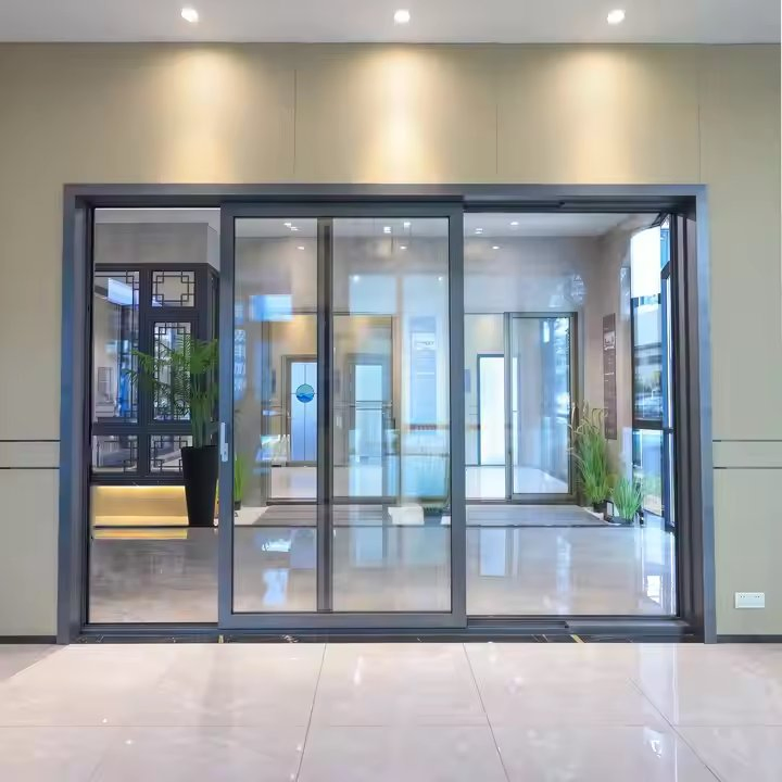 Custom 4 Panel Villa Sliding Door Patio Aluminum Glass Folding Bifold Door