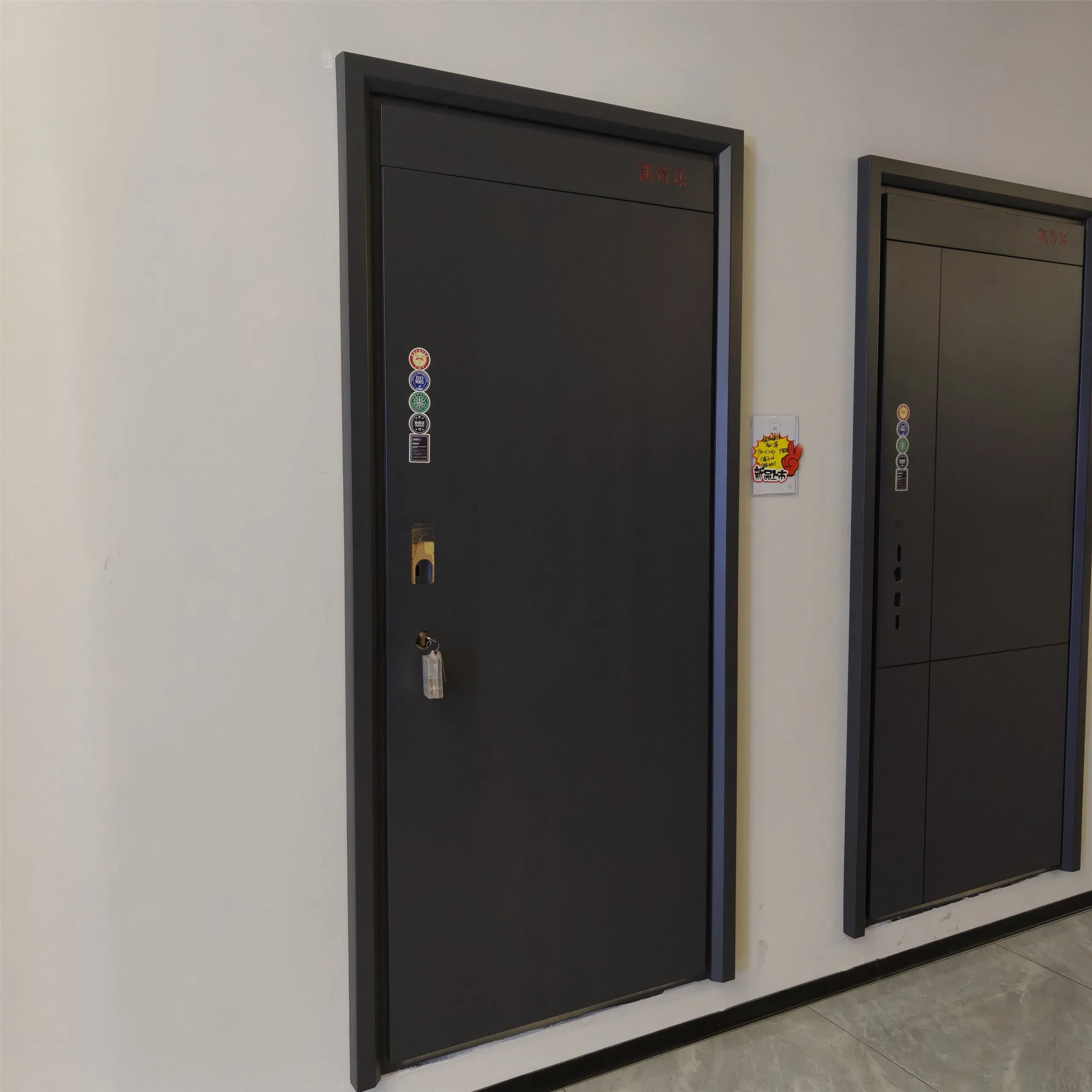 Security Steel Metal Door - Fire Rated &amp; Insulated Armored Iron Entry Door, Thermal Break, Main Door, Custom Powder Coated