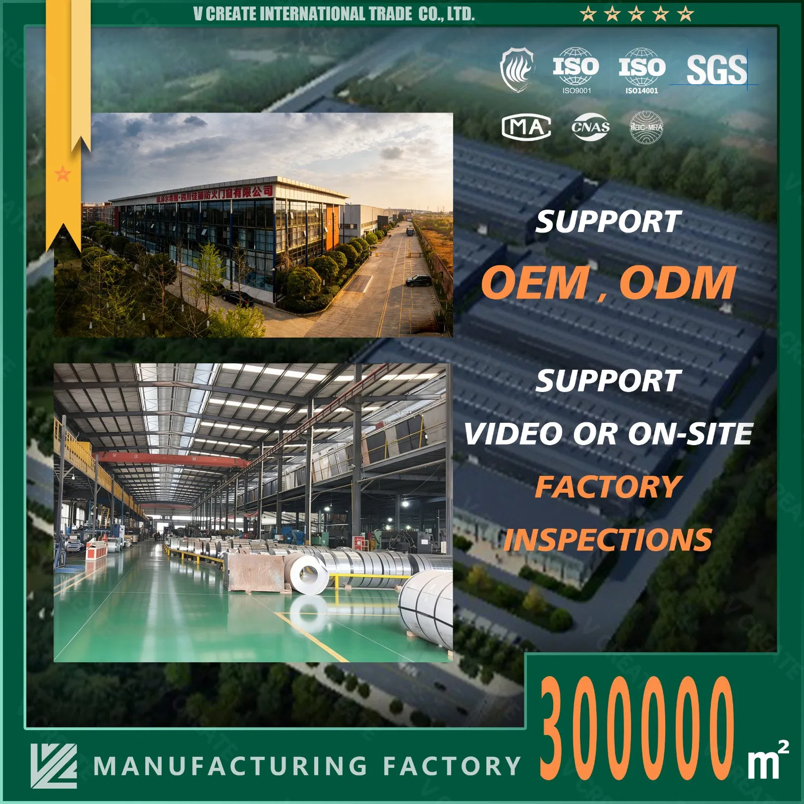 Security Steel Metal Door - Fire Rated &amp; Insulated Armored Iron Entry Door, Thermal Break, Main Door, Custom Powder Coated