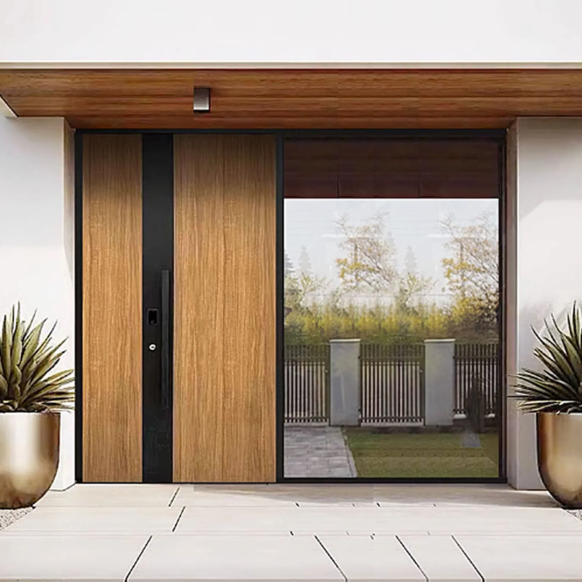 Puerta de seguridad exterior personalizada Seleccionar puertas de metal decorativas Puerta de seguridad exterior para casa