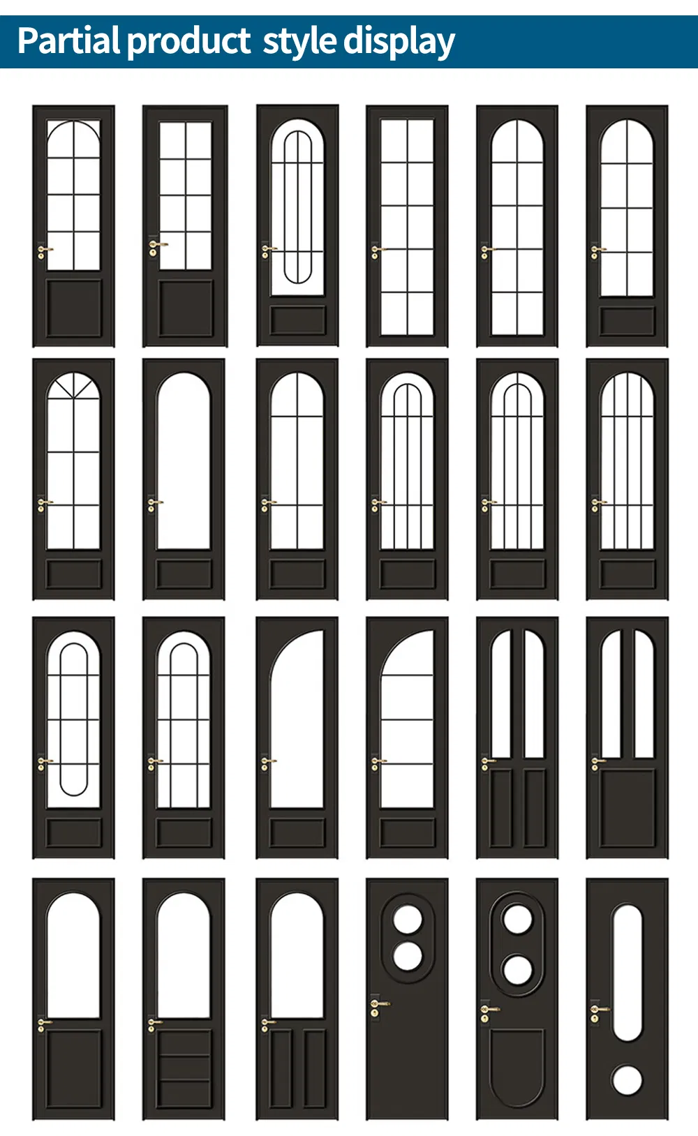 Wooden Glass Door Design 3