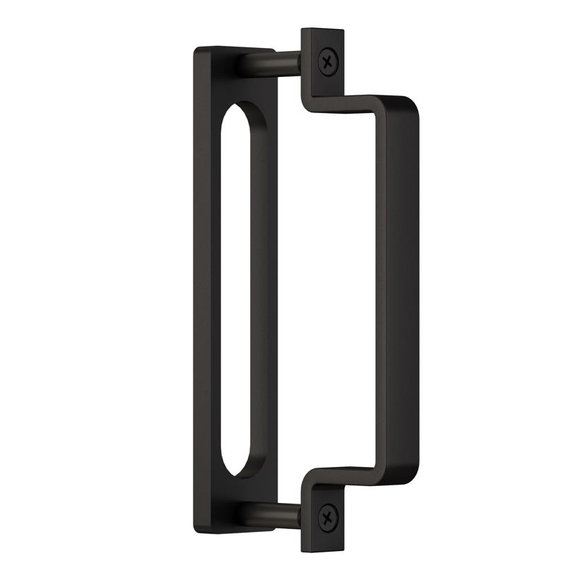 3-Lite Tampered Glass Barn Door Steel Frame Sliding Hardware Kit Door Handle