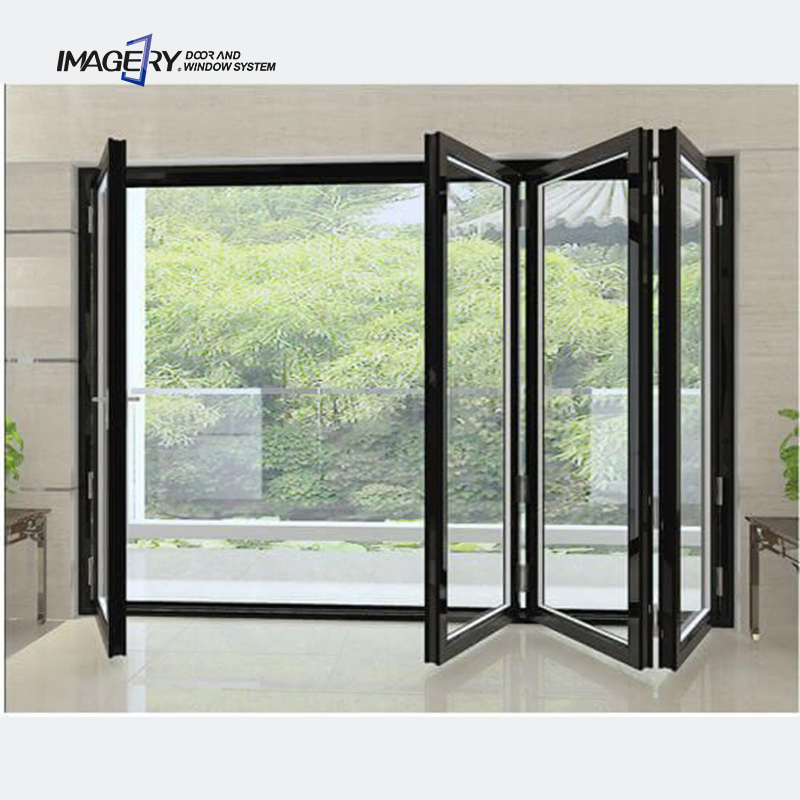Thermal Insulated Double Glass Philippines Aluminum Patio Exterior Bifold Folding Door