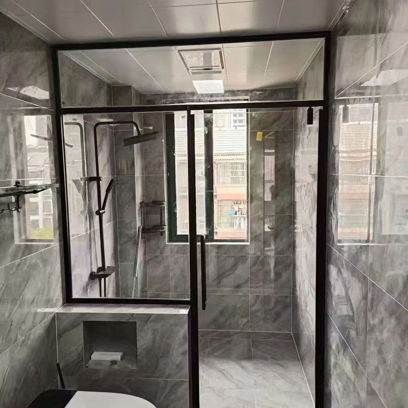 Smooth Running Enclosed Hotel Sliding Glass Bathroom Enclosure Shower Door