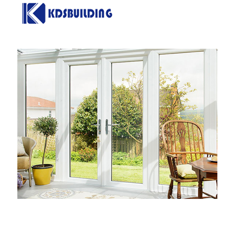 Conch White Vinyl UPVC Custom Size Window Design Double Glazed Residential Apartment Room PVC Casement Sliding Windows Doors