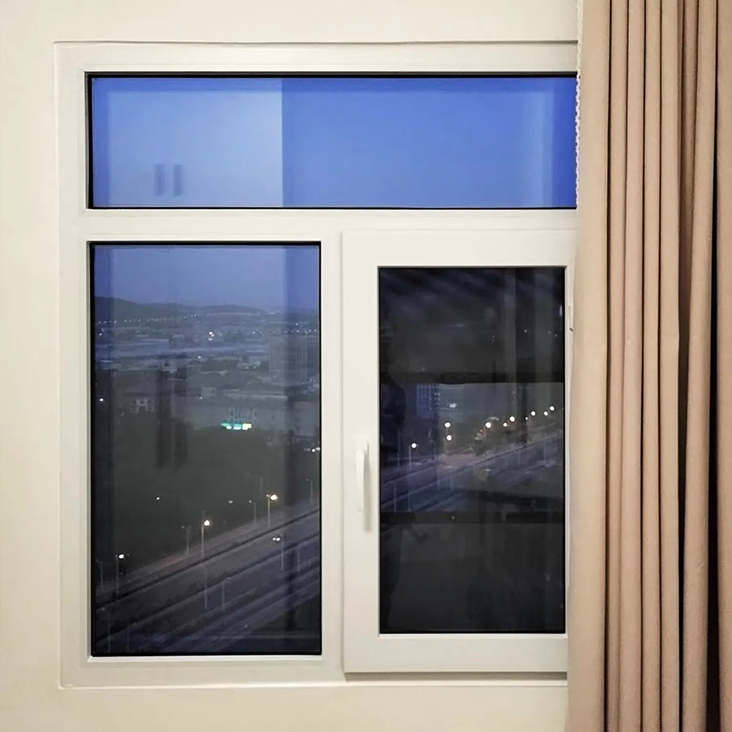 European Style Double Glass Casement Window Plastic Steel PVC/ UPVC Windows and Doors for Apartment Residential