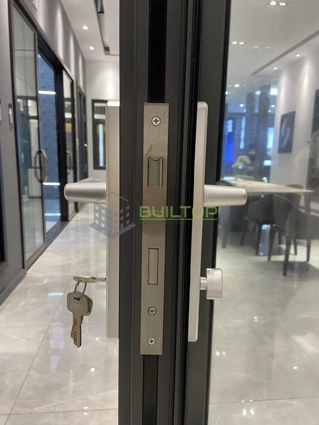 Bifold Patio Aluminium Door Customized and High Quality Frameless Glass Folding Door