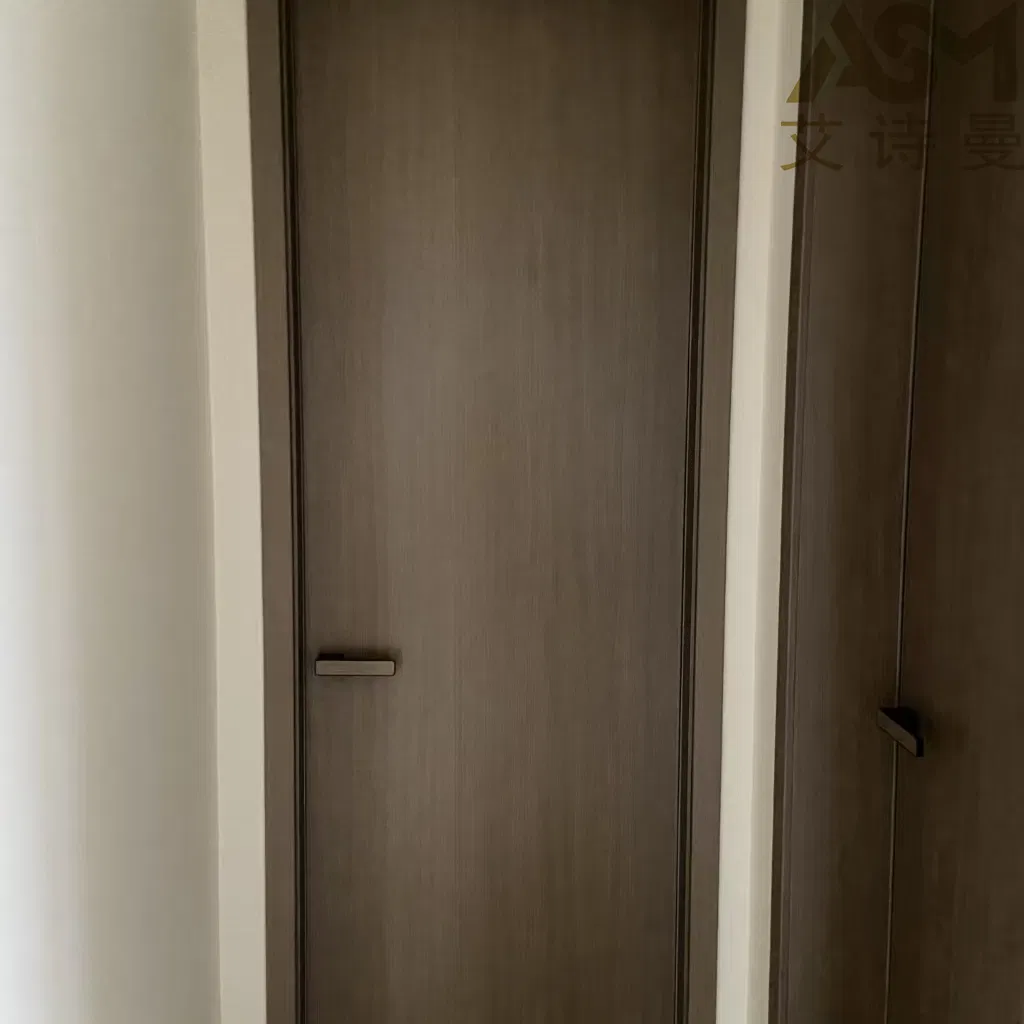 Wholesale Latest Design Aluminum Interior Flush Concealed Invisible Timber Solid Wooden Bedroom Hidden Secret Interior Solid Luxury Wooden Door