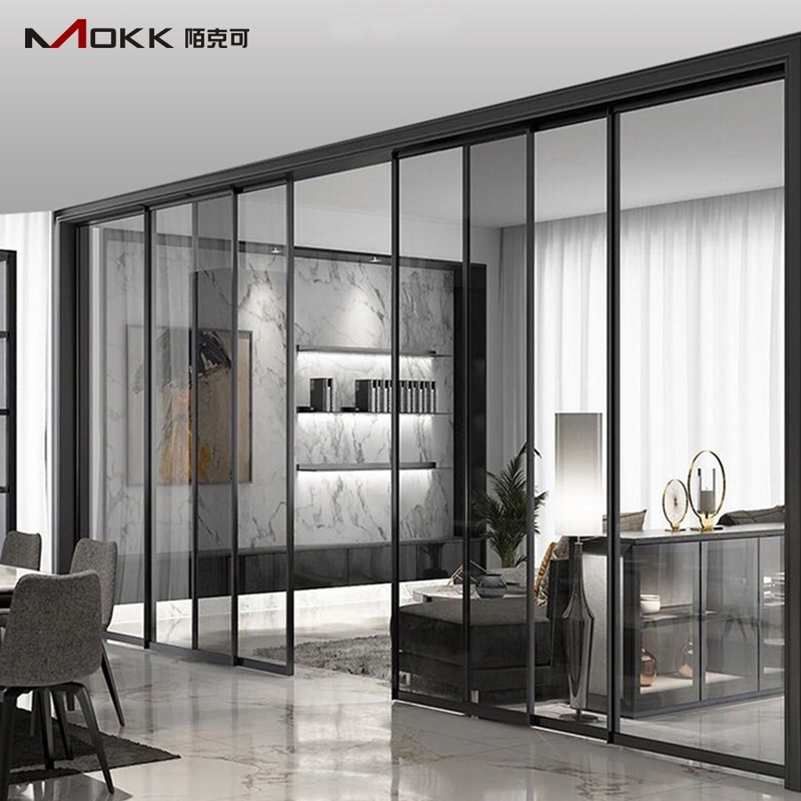 High-Quality Aluminum Alloy Sliding Rail Glass; Sliding Door; Interior Door Glass Doors and Sliding Doors Suitable for Hotels, Villas, and Apartments