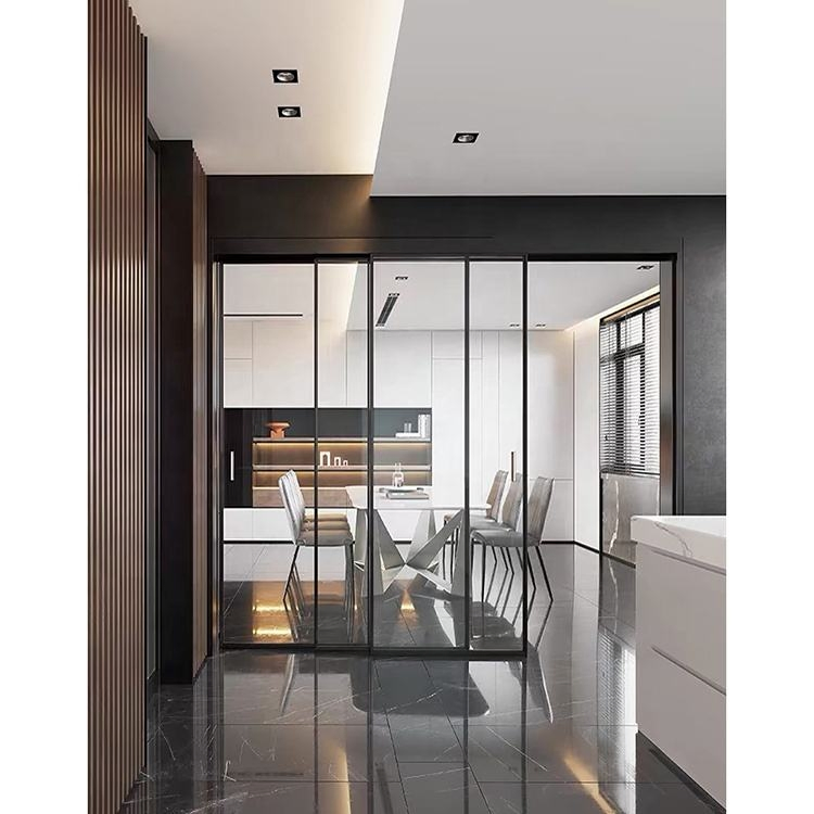 Commercial Modern Shop Storefront Casement Glass Doors Aluminum Front Entry Doors Fiberglass Exterior Large Shop Glass Door