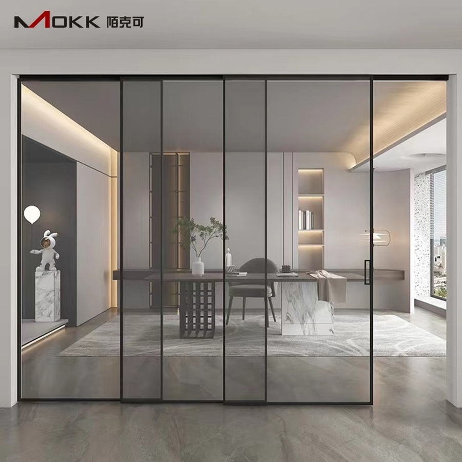 High-Quality Aluminum Alloy Sliding Rail Glass; Sliding Door; Interior Door Glass Doors and Sliding Doors Suitable for Hotels, Villas, and Apartments