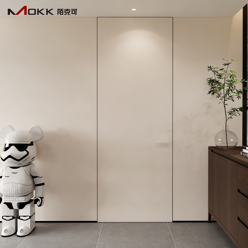 Interior Frameless Invisible Door Wooden Hidden Room Doors for Houses with Lock Aluminum Alloy Doors, Interior Doors, Aluminum-Wood Doors, Hidden Doors