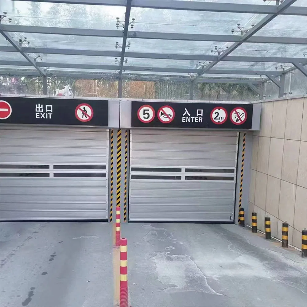 High-Speed Aluminum Alloy Garage Spiral Door with Windproof Seal