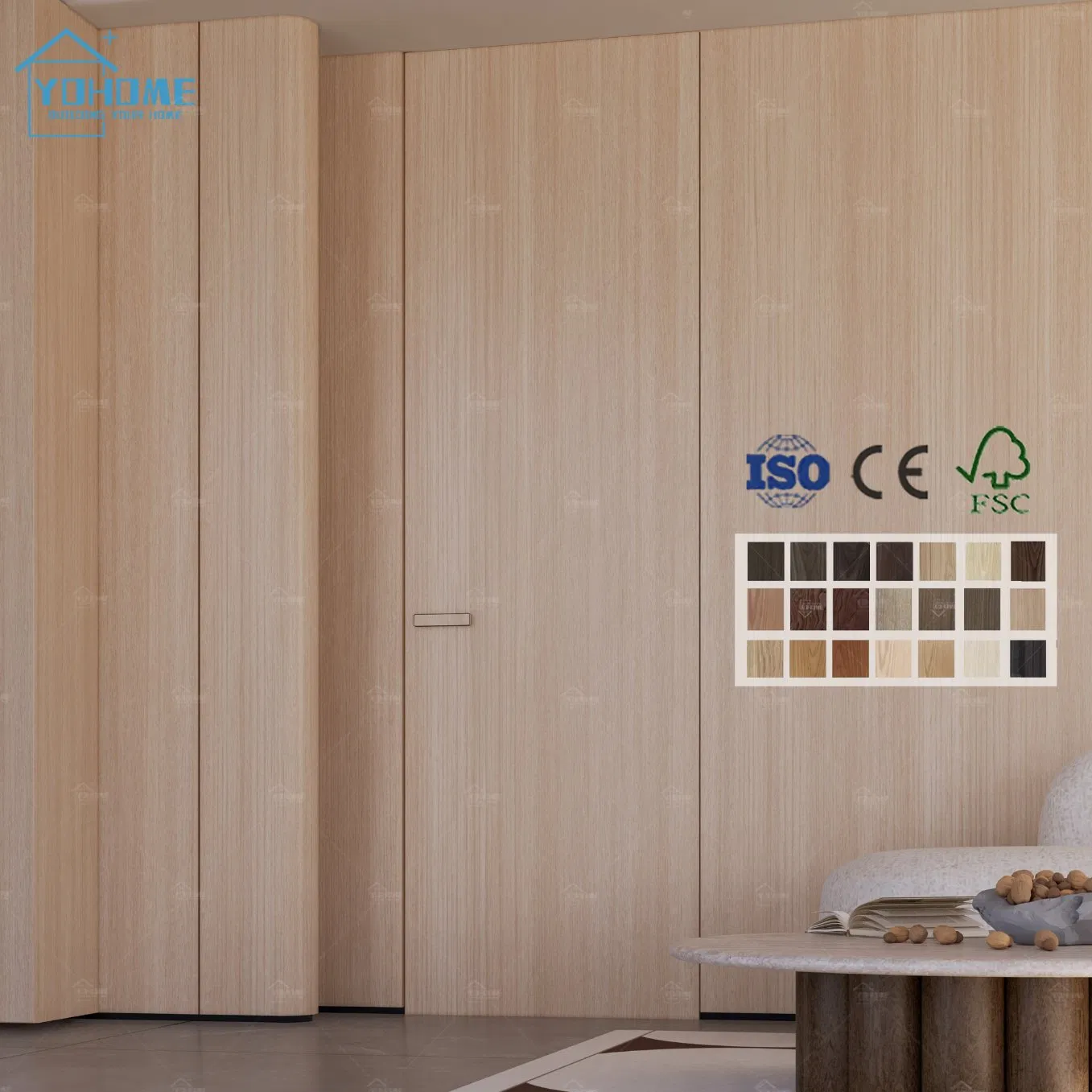 China Top Factory Custom House Integrated Secret Wall Room Frameless Invisible Doors