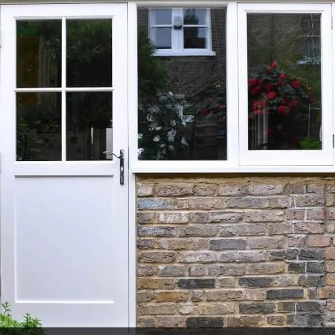 Modern Anti-Theft Double Glass Soundproof Plastic Door Residential Commercial UPVC Casement Door