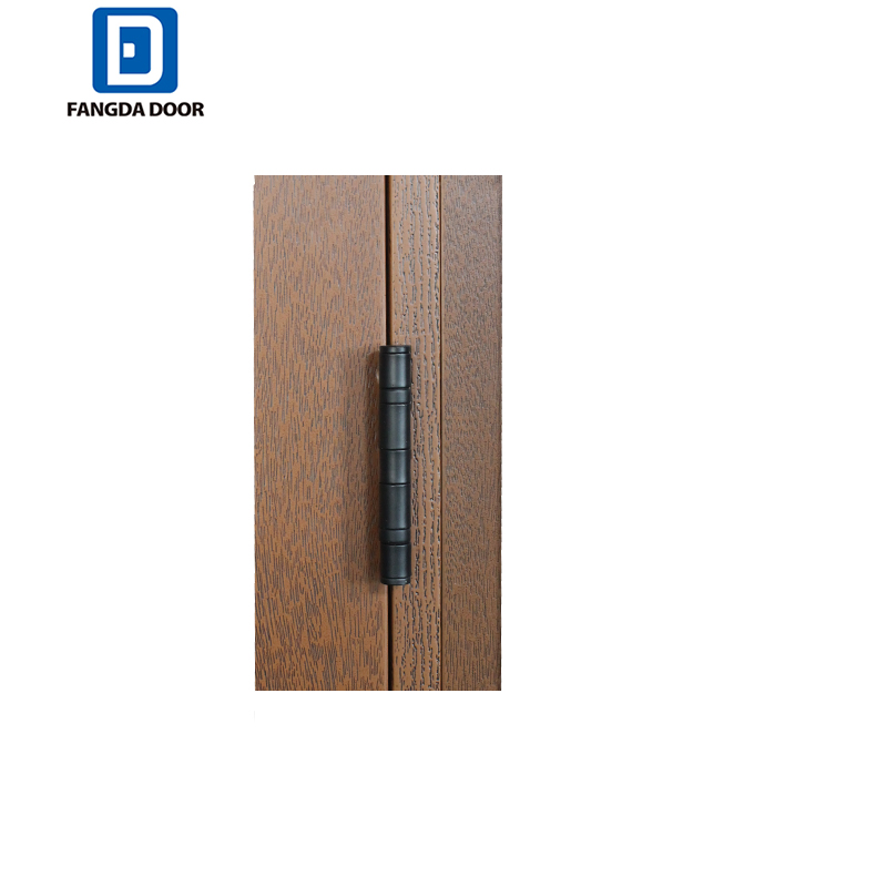 Fangda Craftsman Mahogany Stained Fiberglass Prehung Entry Door with Decorative Glass