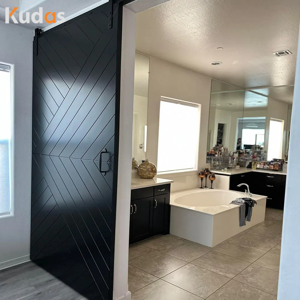 Kudas Villa Interior Sliding Mirror Black Door Design Sliding Barn Door Hardware