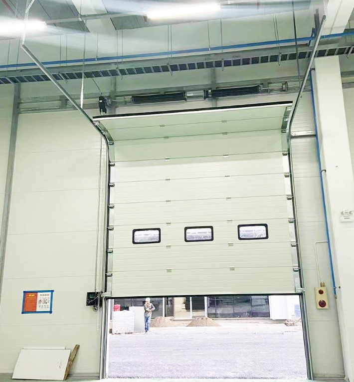 Electric Aluminum Alloy Sliding Roller Shutter Mechanical Industrial Insulated Overhead Sectional Door for Energy Efficiency