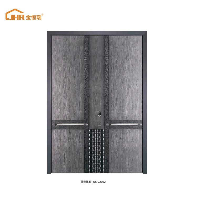 Puerta de seguridad exterior de metal a prueba de balas moderna